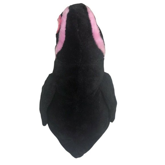 The Petting Zoo 13” Pink Black Penguin Plush Walking Vintage‎ Soft Beanie Tail - Picture 4 of 6